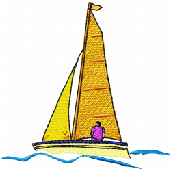 Boats Embroidery Design 8